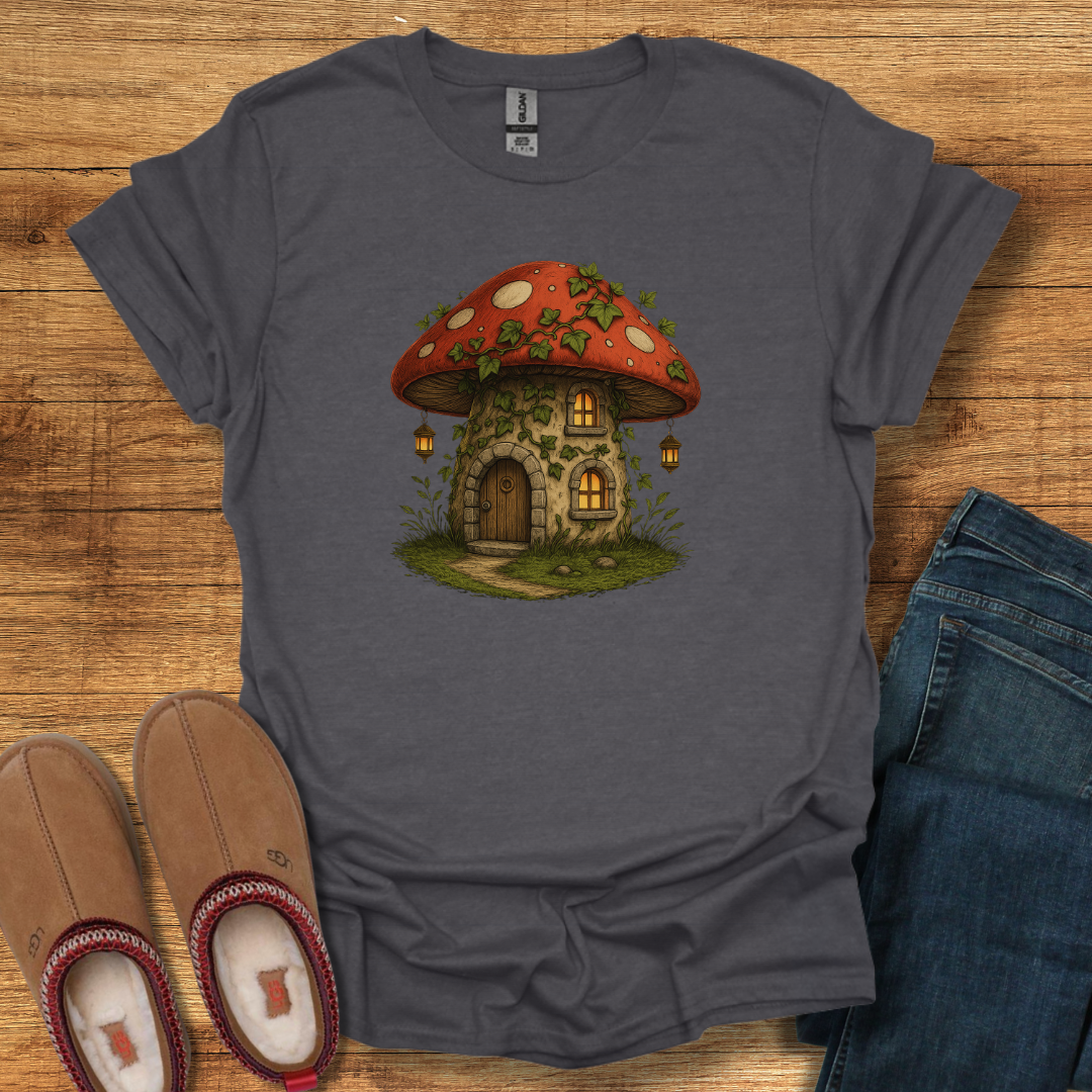 Whimsical Mushroom House T-Shirt