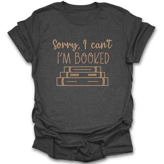 Black t-shirt with gold text and book illustration on a white background funny book reading t shirt