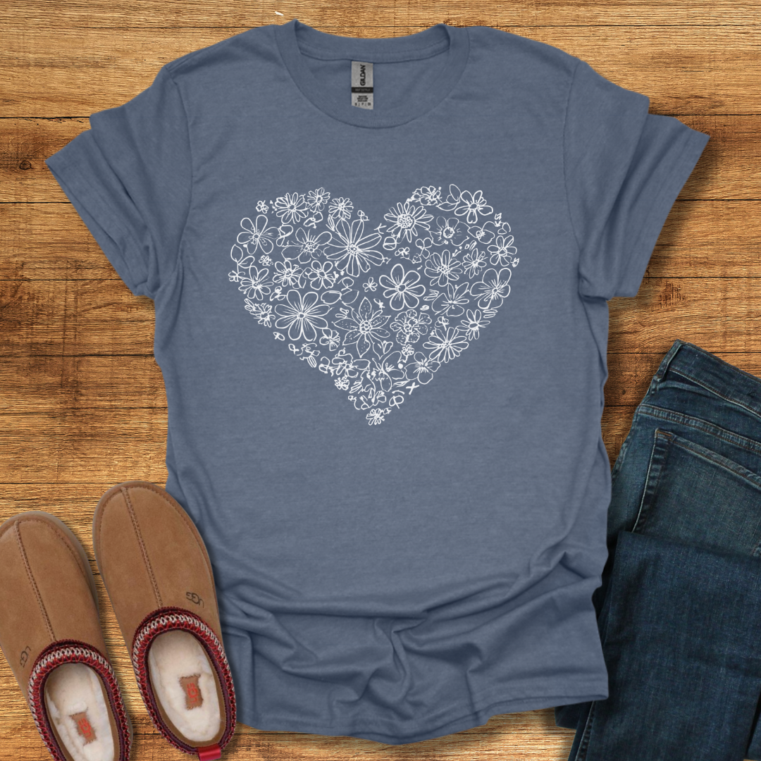 Floral Heart T-Shirt