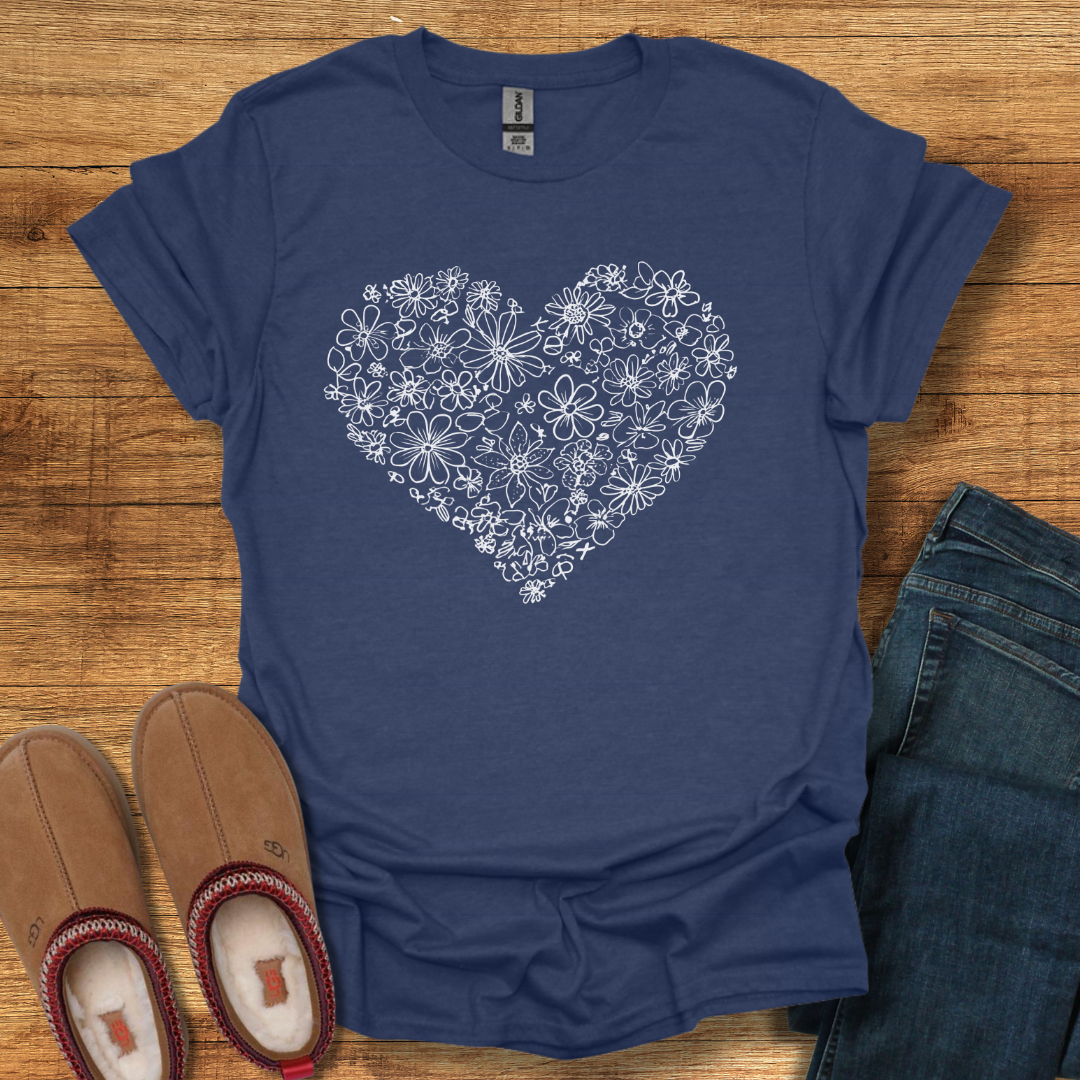 Floral Heart T-Shirt