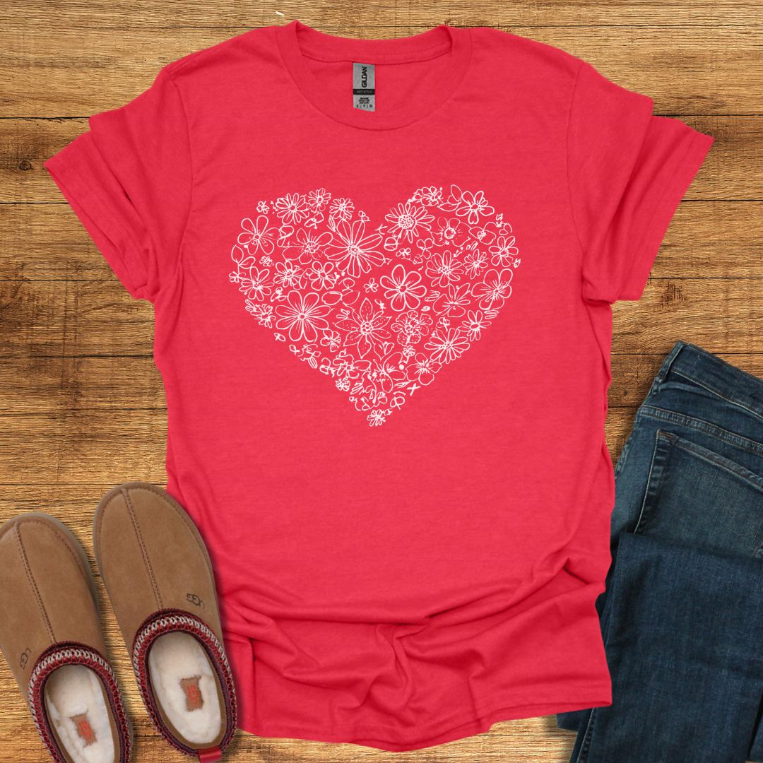 Floral Heart T-Shirt