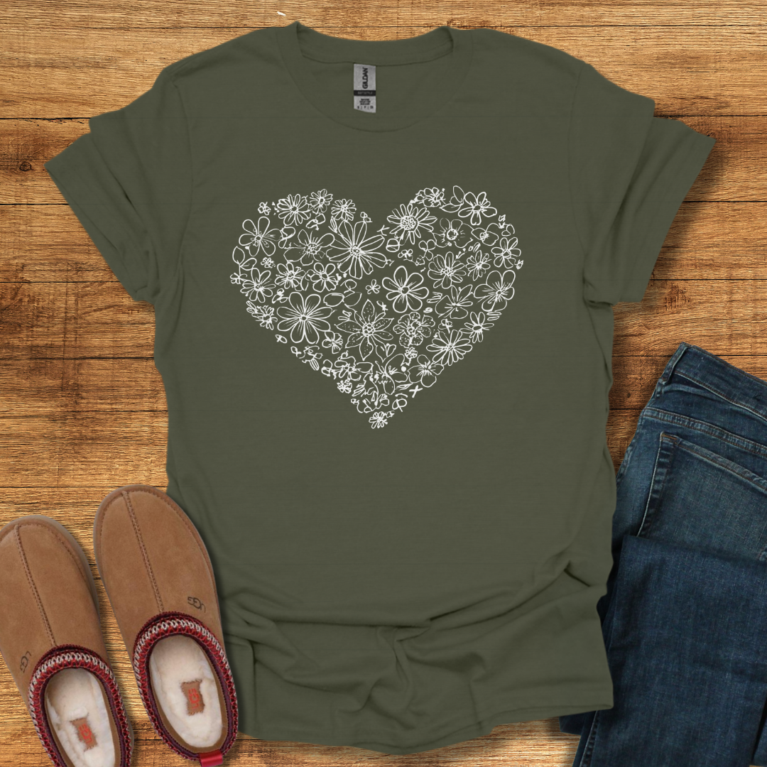 Floral Heart T-Shirt