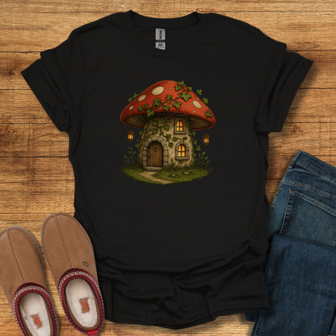 Whimsical Mushroom House T-Shirt