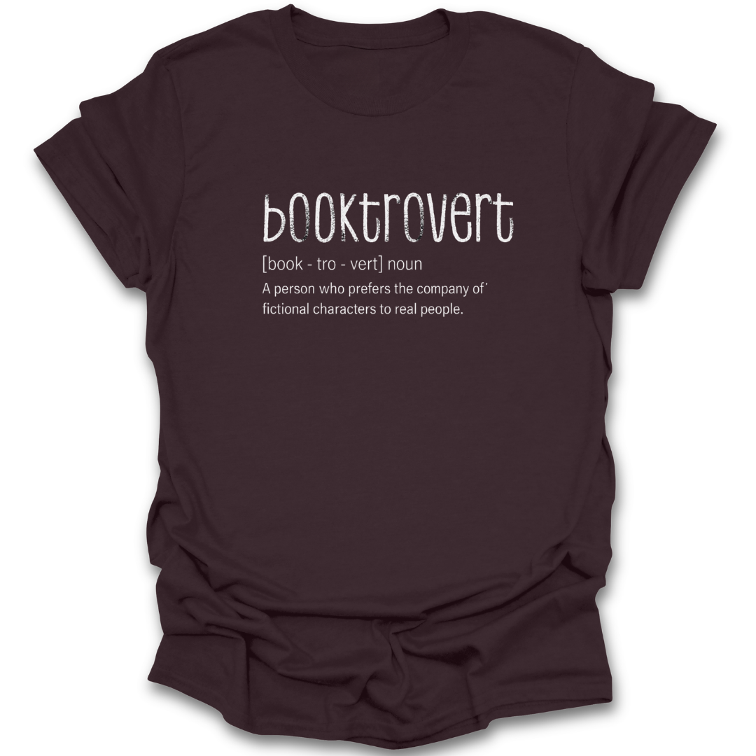 Blue t-shirt with white text 'EMOTIONALLY ATTACHED TO FictioNAL MEN' on a white background funny book reading literary t shirt