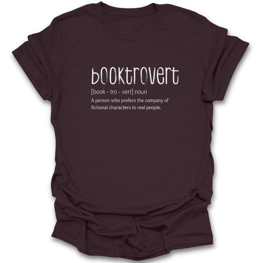 Blue t-shirt with white text 'EMOTIONALLY ATTACHED TO FictioNAL MEN' on a white background funny book reading literary t shirt