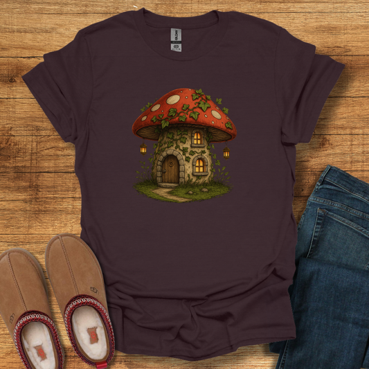 Whimsical Mushroom House T-Shirt