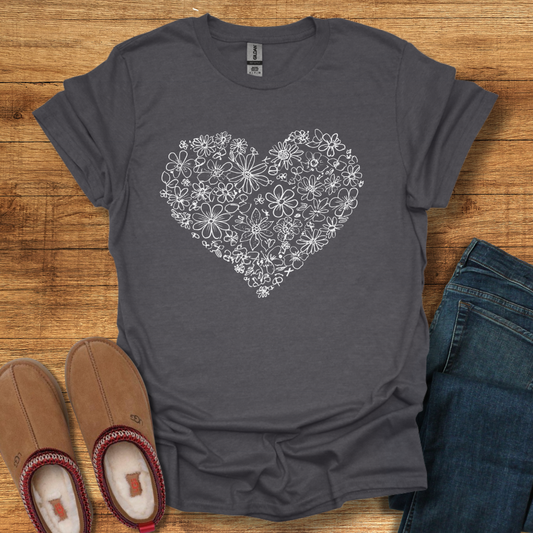 Floral Heart T-Shirt