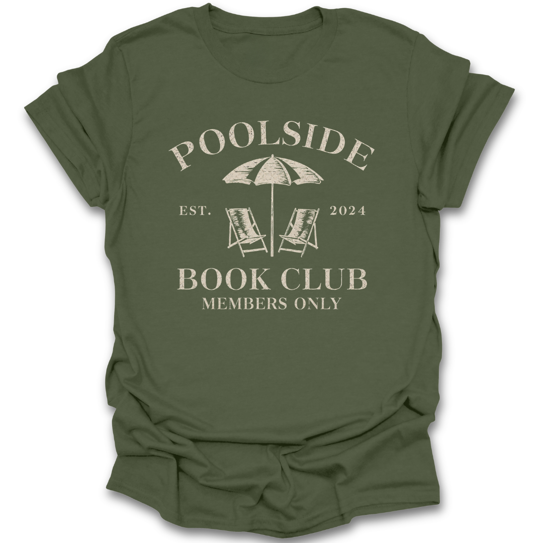 Blue t-shirt with white text 'EMOTIONALLY ATTACHED TO FictioNAL MEN' on a white background